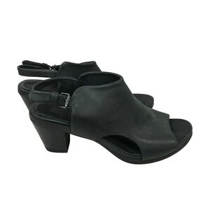 Bussola Shoes Women’s Size 11 EUR 42 Laura Sandals Ankle Strap Smooth Black